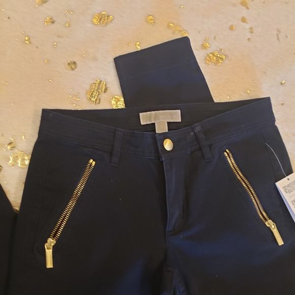 Michael Kors 0 Navy Skinny Zipper Cargo Pants - Picture 4 of 10